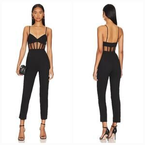 NBD Black Strappy Jumpsuit